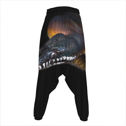 Leiopython Snake Print Hammer Pants