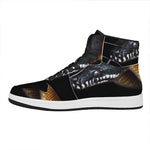Leiopython Snake Print High Top Leather Sneakers