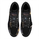 Leiopython Snake Print High Top Leather Sneakers