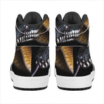 Leiopython Snake Print High Top Leather Sneakers