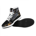 Leiopython Snake Print High Top Leather Sneakers