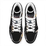 Leiopython Snake Print High Top Leather Sneakers