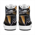 Leiopython Snake Print High Top Leather Sneakers