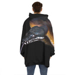 Leiopython Snake Print Hoodie Blanket