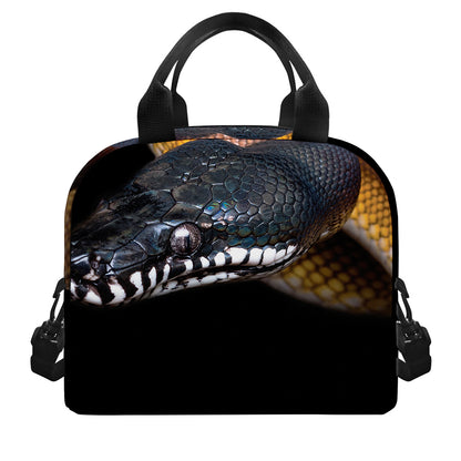 Leiopython Snake Print Insulated Lunch Bag