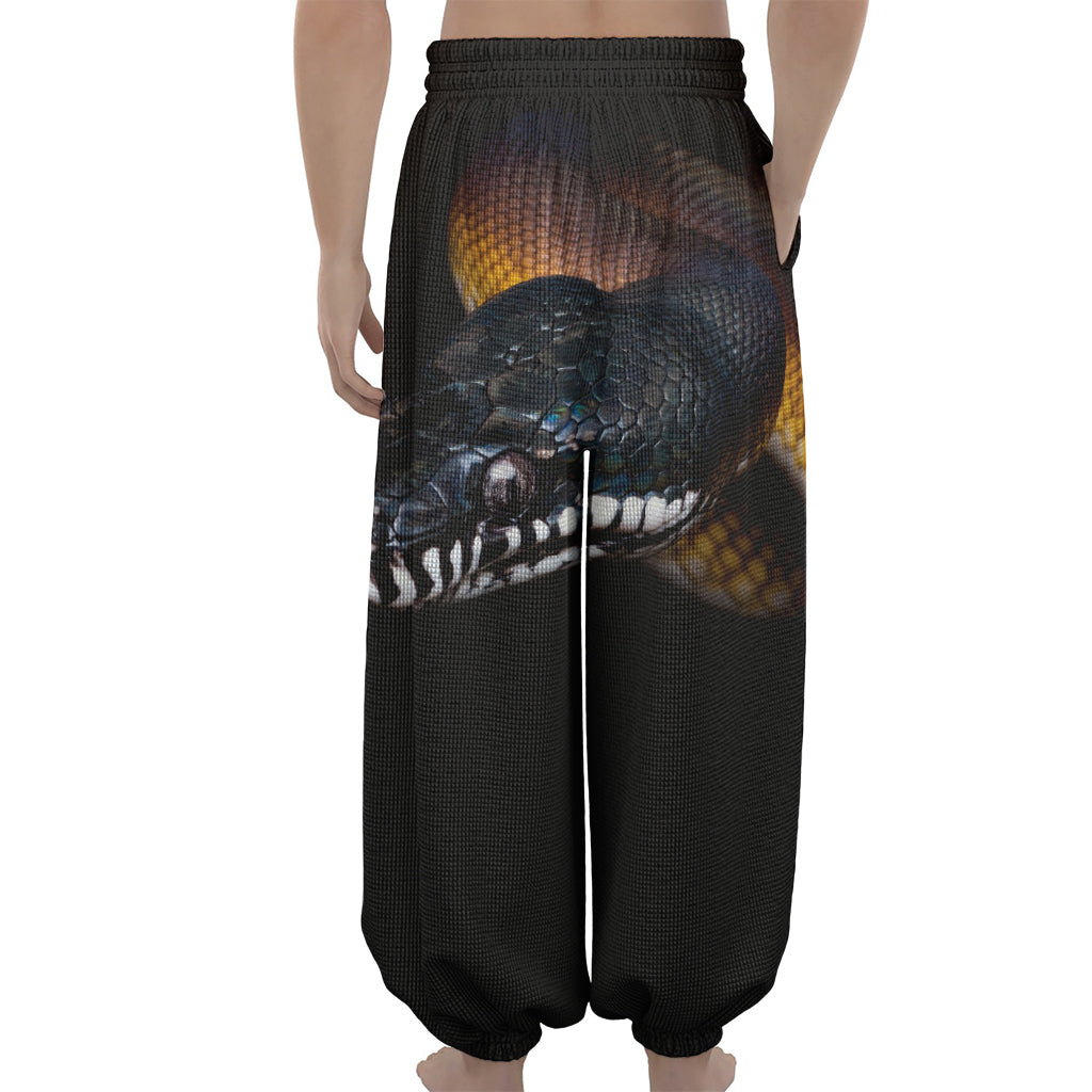 Leiopython Snake Print Lantern Pants