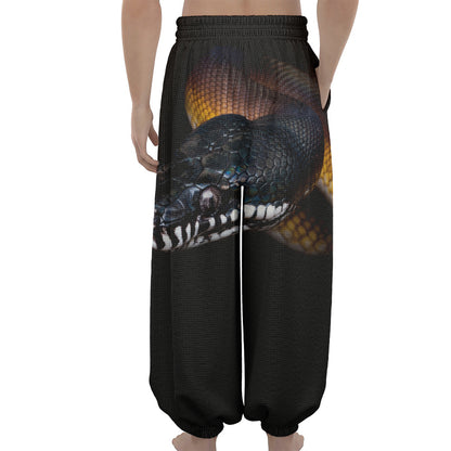 Leiopython Snake Print Lantern Pants