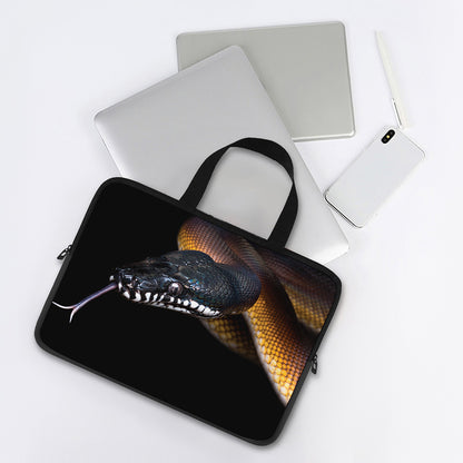 Leiopython Snake Print Laptop Sleeve With Handle
