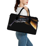 Leiopython Snake Print Leather Duffle Bag