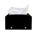 Leiopython Snake Print Leather Tissue Box Cover
