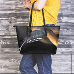 Leiopython Snake Print Leather Tote Bag