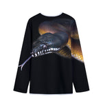 Leiopython Snake Print Long Sleeve Short Coat