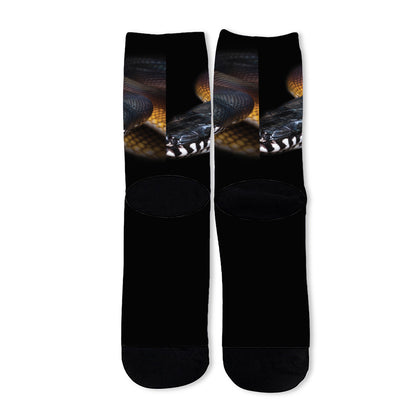 Leiopython Snake Print Long Socks