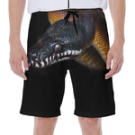 Leiopython Snake Print Men's Beach Shorts