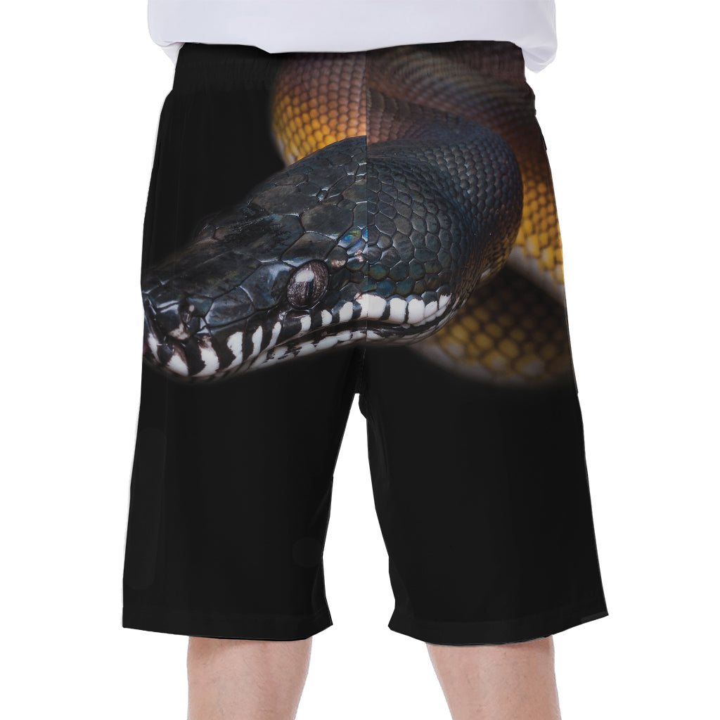 Leiopython Snake Print Men's Beach Shorts