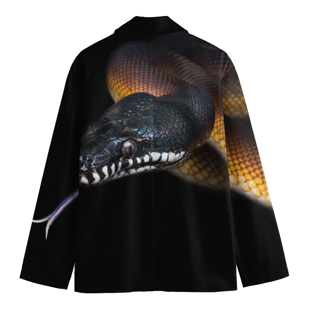 Leiopython Snake Print Men's Blazer