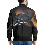 Leiopython Snake Print Men's Bomber Jacket