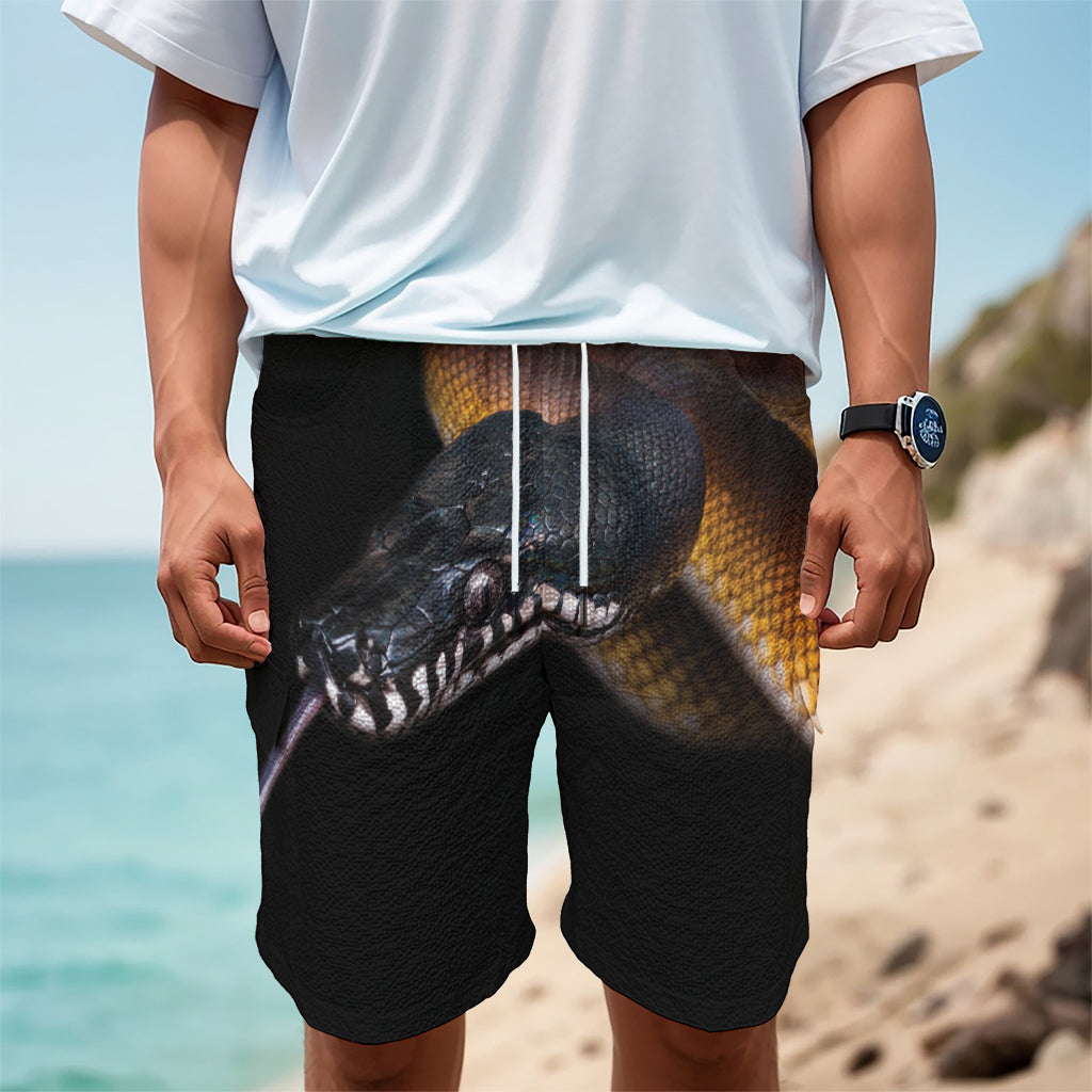Leiopython Snake Print Men's Cargo Shorts