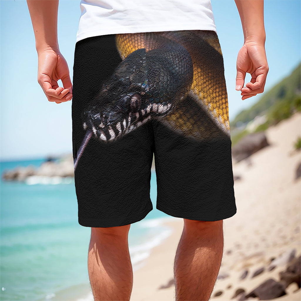 Leiopython Snake Print Men's Cargo Shorts