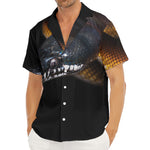Leiopython Snake Print Men's Deep V-Neck Shirt