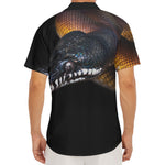Leiopython Snake Print Men's Deep V-Neck Shirt