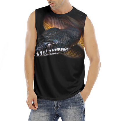 Leiopython Snake Print Men's Fitness Tank Top
