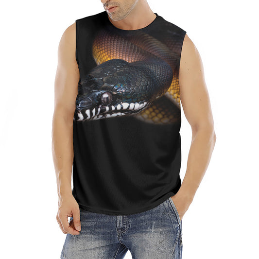 Leiopython Snake Print Men's Fitness Tank Top