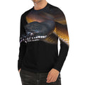 Leiopython Snake Print Men's Long Sleeve Rash Guard
