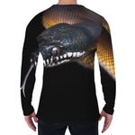 Leiopython Snake Print Men's Long Sleeve T-Shirt