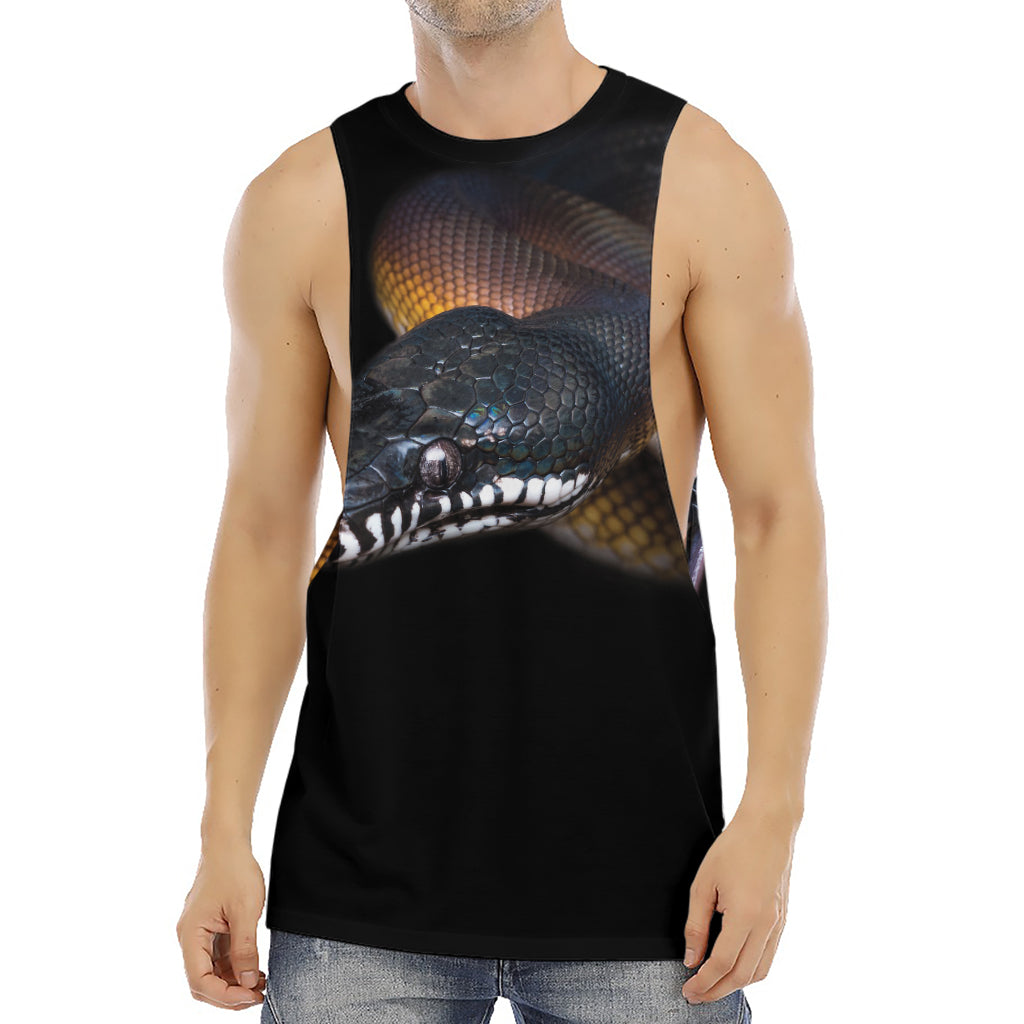 Leiopython Snake Print Men's Muscle Tank Top