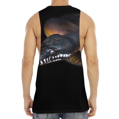 Leiopython Snake Print Men's Muscle Tank Top