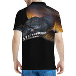 Leiopython Snake Print Men's Polo Shirt