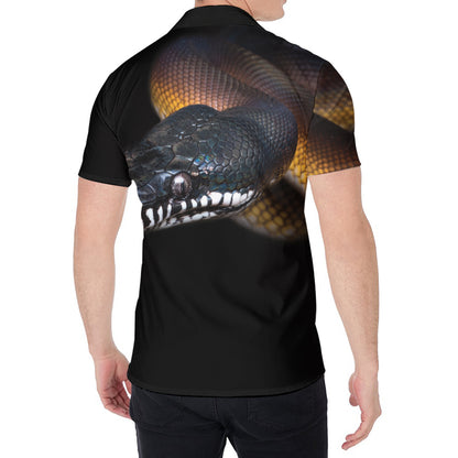 Leiopython Snake Print Men's Shirt