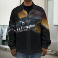 Leiopython Snake Print Men's Shirt Jacket