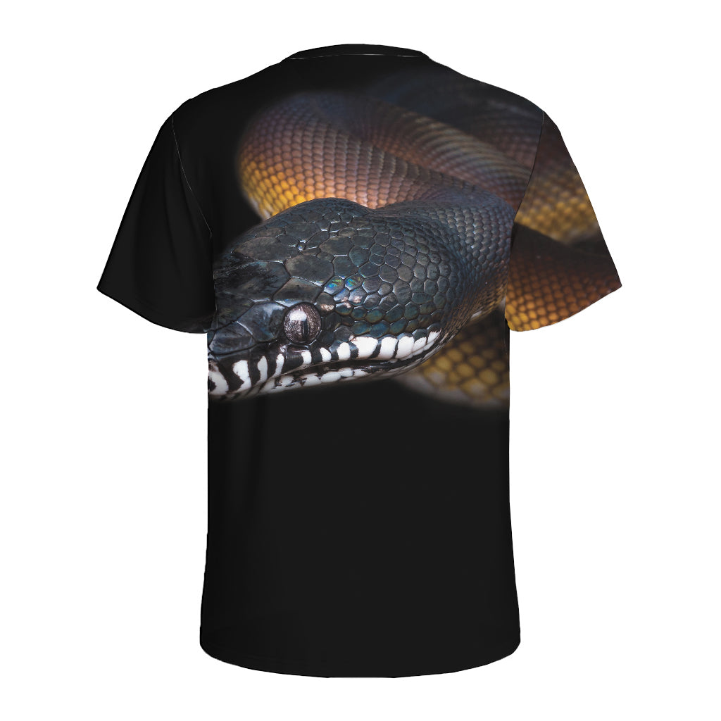 Leiopython Snake Print Men's Sports T-Shirt