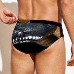 Leiopython Snake Print Men's Swim Briefs