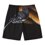 Leiopython Snake Print Men's Swim Trunks