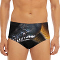 Leiopython Snake Print Men's Triangle Swim Briefs