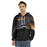 Leiopython Snake Print Men's Velvet Pullover Hoodie