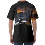 Leiopython Snake Print Men's Velvet T-Shirt