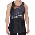 Leiopython Snake Print Men's Velvet Tank Top