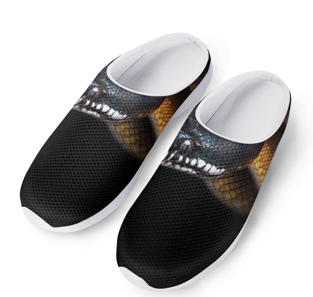 Leiopython Snake Print Mesh Casual Shoes