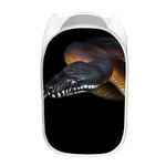 Leiopython Snake Print Mesh Laundry Hamper