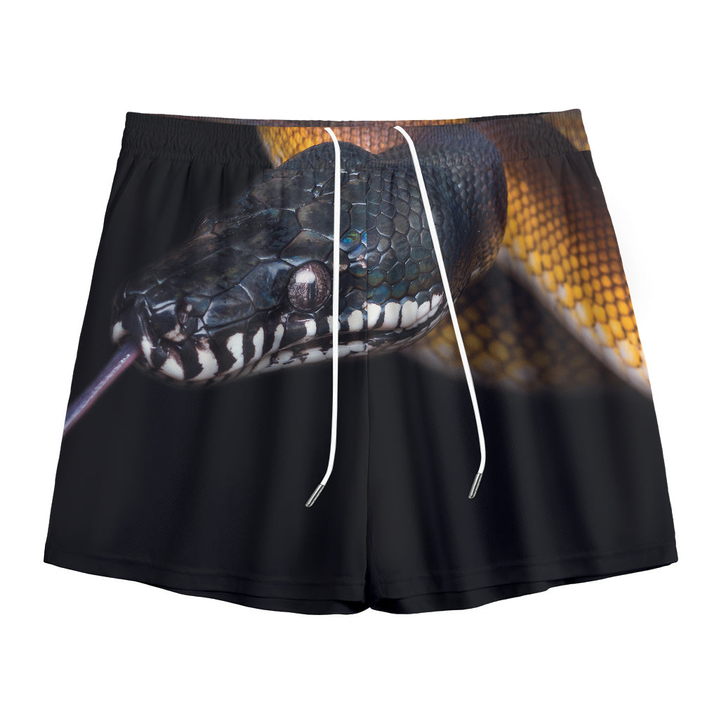 Leiopython Snake Print Mesh Shorts