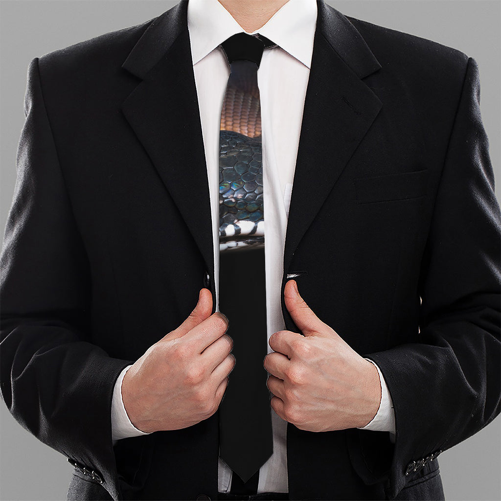 Leiopython Snake Print Necktie