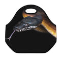 Leiopython Snake Print Neoprene Lunch Bag
