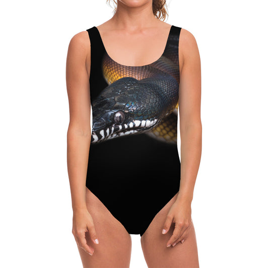 Leiopython Snake Print One Piece Swimsuit