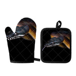 Leiopython Snake Print Oven Mitt And Pot Holder Set