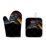Leiopython Snake Print Oven Mitt And Pot Holder Set