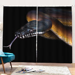 Leiopython Snake Print Pencil Pleat Curtains